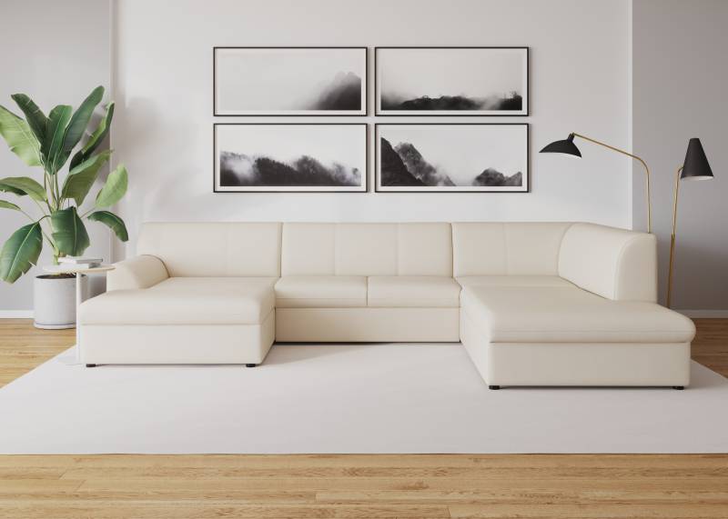 DOMO collection Wohnlandschaft »Topper, elegant und zeitlos, komfortabel, U-Form«, wahlweise mit Bettfunktion von DOMO collection