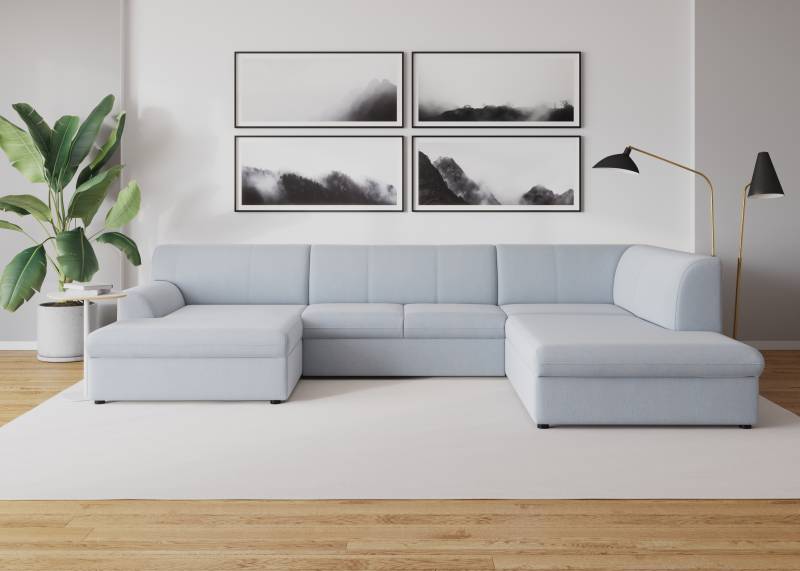 DOMO collection Wohnlandschaft »Topper, elegant und zeitlos, komfortabel, U-Form«, wahlweise mit Bettfunktion von DOMO collection