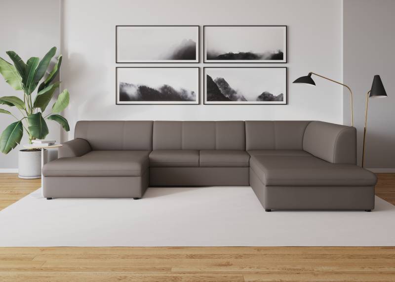 DOMO collection Wohnlandschaft »Topper, elegant und zeitlos, komfortabel, U-Form«, wahlweise mit Bettfunktion von DOMO collection