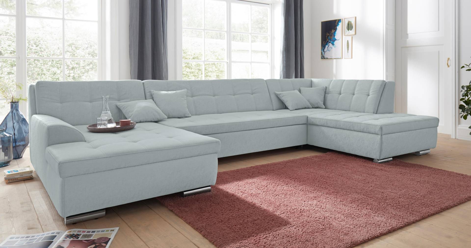 DOMO collection Wohnlandschaft »Aversa U-Form«, wahlweise mit Bettfunktion, frei im Raum stellbar DOMO collection Wohnlandschaft »Aversa U-Form«, wahlweise mit Bettfunktion, frei im Raum stellbar von DOMO collection