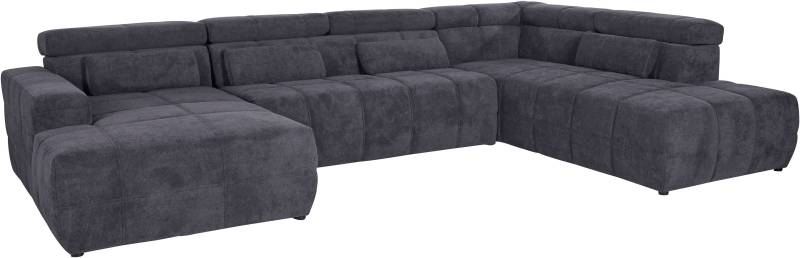 DOMO collection Wohnlandschaft Brandon viele Bezugsarten, incl. Nierenkissen, mit Kopfteilverstellung, wahlweise Sitztiefenverstellung von DOMO collection