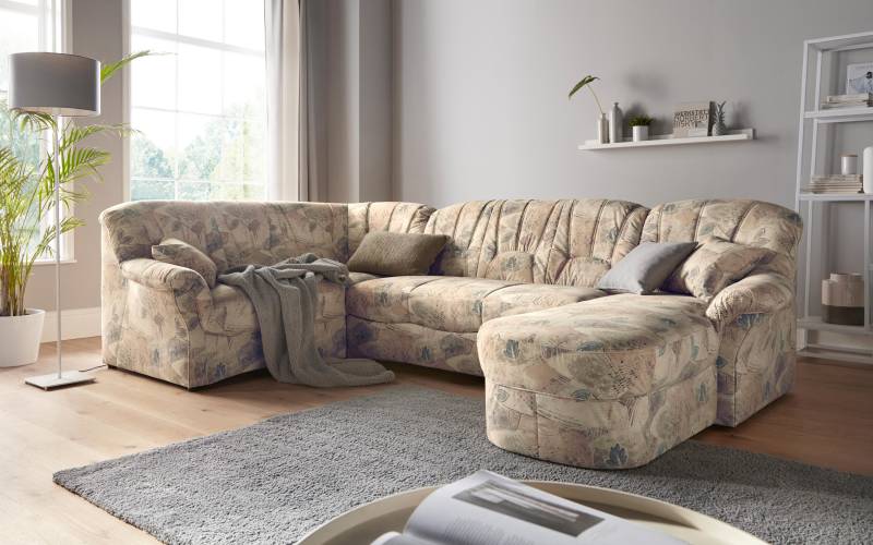 DOMO collection Wohnlandschaft »Bahia Sitzbelastung 140 kg, U-Form«, wahlweise mit Bettfunktion von DOMO collection