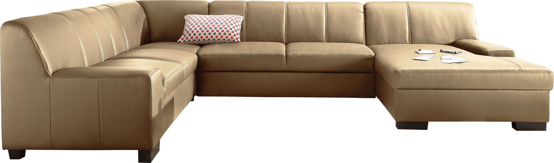 DOMO collection Wohnlandschaft »Norma, mit Kunstleder- oder Lederbezug, viel Platz, zeitlos & elegant«, extrabreite Armlehnen, U-Form, wahlweise mit Bettfunktion DOMO collection Wohnlandschaft »Norma, mit Kunstleder- oder Lederbezug, viel Platz, zeitlos & elegant«, extrabreite Armlehnen, U-Form, wahlweise mit Bettfunktion von DOMO collection