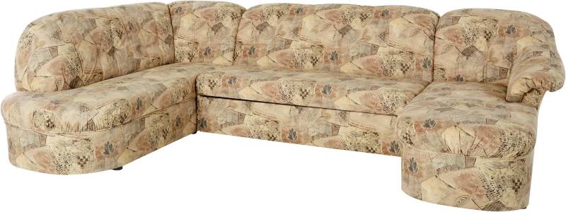 DOMO collection Wohnlandschaft »Pegnitz, zeitlos und modern, mit attraktiver Rückensteppung, U-Form«, wahlweise mit Bettfunktion von DOMO collection