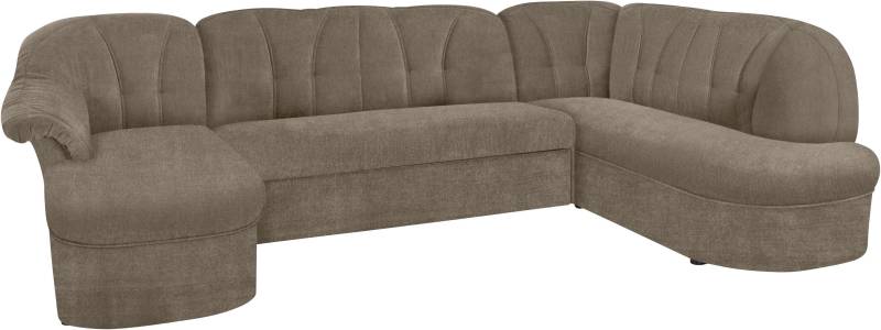 DOMO collection Wohnlandschaft »Pegnitz, zeitlos und modern, mit attraktiver Rückensteppung, U-Form«, wahlweise mit Bettfunktion von DOMO collection