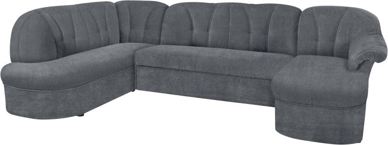 DOMO collection Wohnlandschaft »Pegnitz, zeitlos und modern, mit attraktiver Rückensteppung, U-Form«, wahlweise mit Bettfunktion von DOMO collection