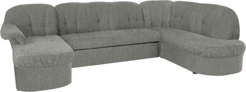 DOMO collection Wohnlandschaft »Pegnitz, zeitlos und modern, mit attraktiver Rückensteppung, U-Form«, wahlweise mit Bettfunktion von DOMO collection