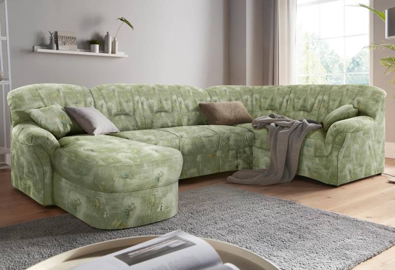 DOMO collection Wohnlandschaft »Bahia mit viel Platz, zeitloses Design, U-Form«, wahlweise mit Bettfunktion von DOMO collection