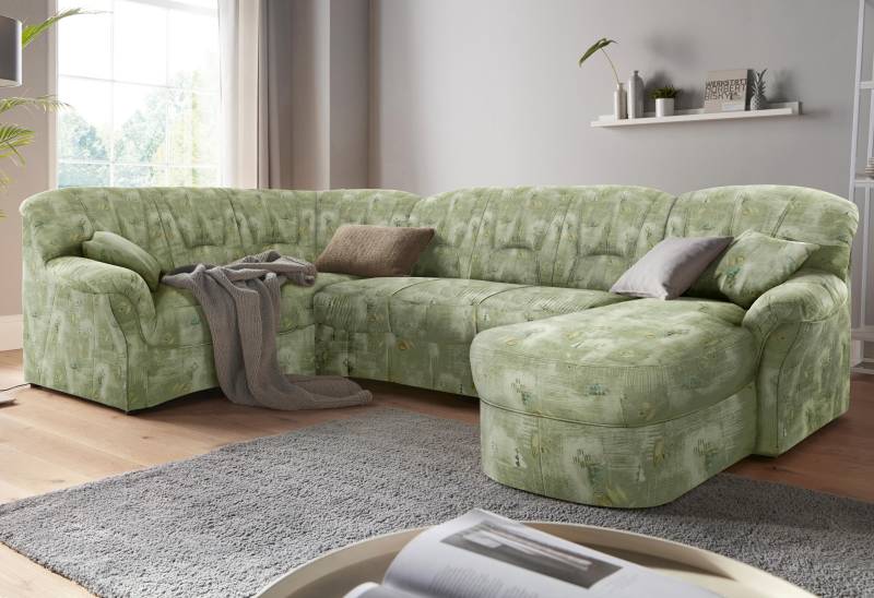 DOMO collection Wohnlandschaft »Bahia mit viel Platz, zeitloses Design, U-Form«, wahlweise mit Bettfunktion von DOMO collection