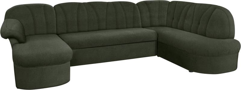 DOMO collection Wohnlandschaft »Pegnitz, zeitlos und modern, mit attraktiver Rückensteppung, U-Form«, wahlweise mit Bettfunktion von DOMO collection