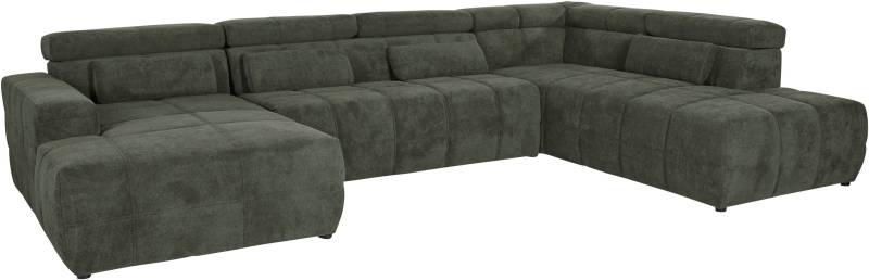 DOMO collection Wohnlandschaft Brandon viele Bezugsarten, incl. Nierenkissen, mit Kopfteilverstellung, wahlweise Sitztiefenverstellung von DOMO collection
