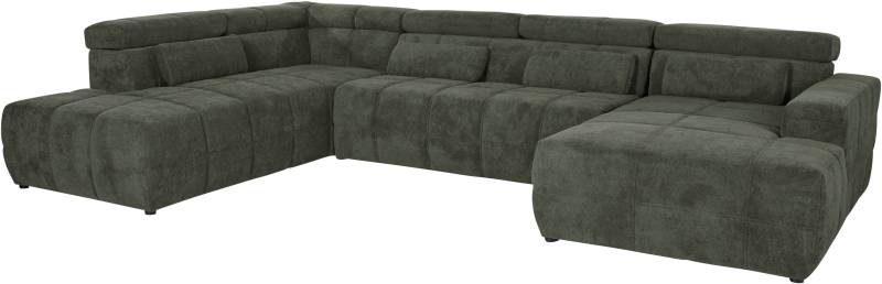 DOMO collection Wohnlandschaft Brandon viele Bezugsarten, incl. Nierenkissen, mit Kopfteilverstellung, wahlweise Sitztiefenverstellung von DOMO collection