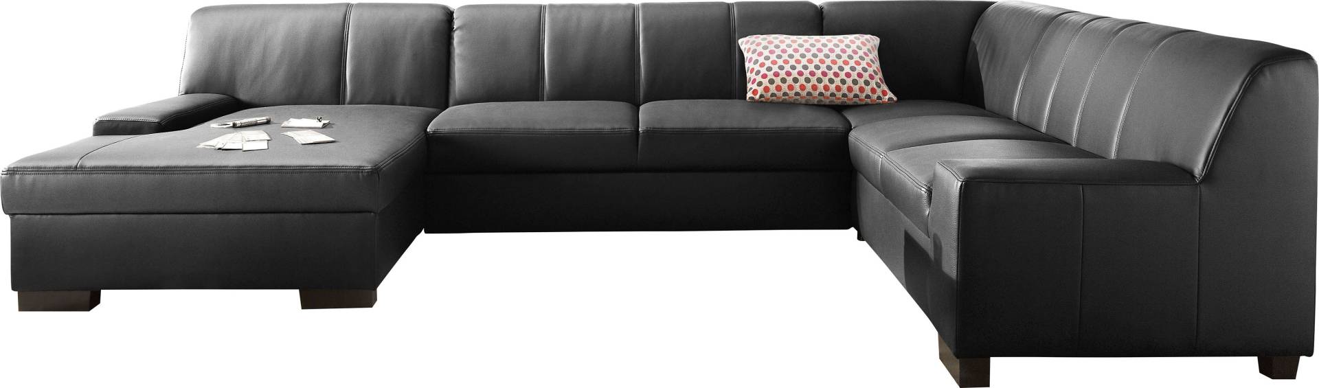 DOMO collection Wohnlandschaft »Norma, mit Kunstleder- oder Lederbezug, viel Platz, zeitlos & elegant«, extrabreite Armlehnen, U-Form, wahlweise mit Bettfunktion DOMO collection Wohnlandschaft »Norma, mit Kunstleder- oder Lederbezug, viel Platz, zeitlos & elegant«, extrabreite Armlehnen, U-Form, wahlweise mit Bettfunktion von DOMO collection