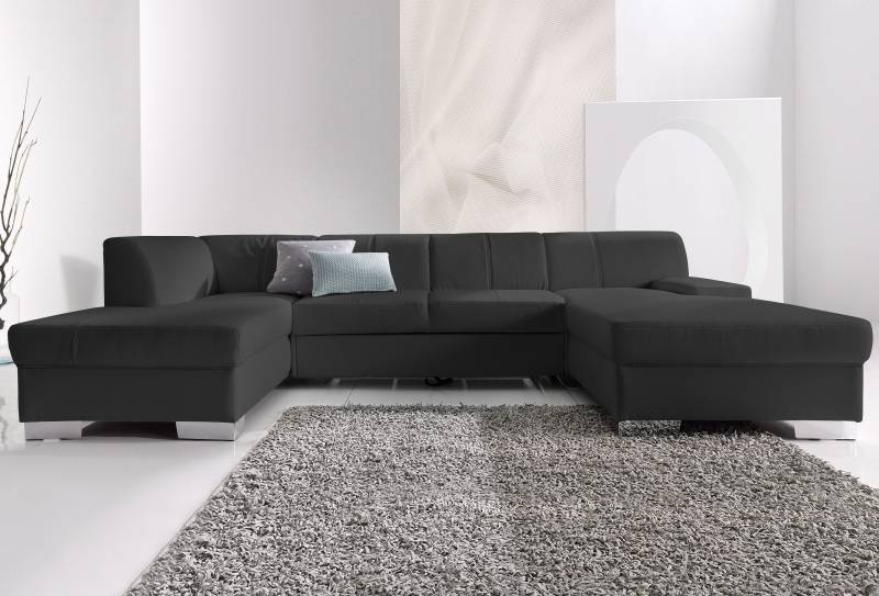 DOMO collection Wohnlandschaft »Star, zeitlose Formensprache, elegante Optik, viel Platz, U-Form«, fester Sitzkomfort, wahlweise mit Bettfunktion von DOMO collection