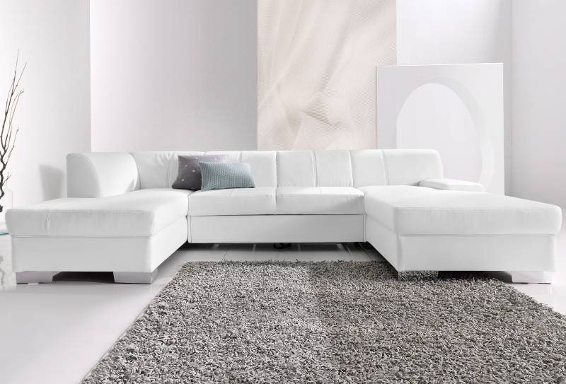 DOMO collection Wohnlandschaft »Star, zeitlose Formensprache, elegante Optik, viel Platz, U-Form«, fester Sitzkomfort, wahlweise mit Bettfunktion von DOMO collection