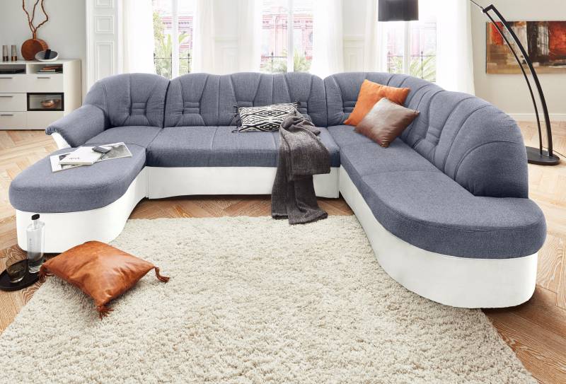 DOMO collection Wohnlandschaft »Elva U-Form«, wahlweise mit Bettfunktion und Federkern von DOMO collection