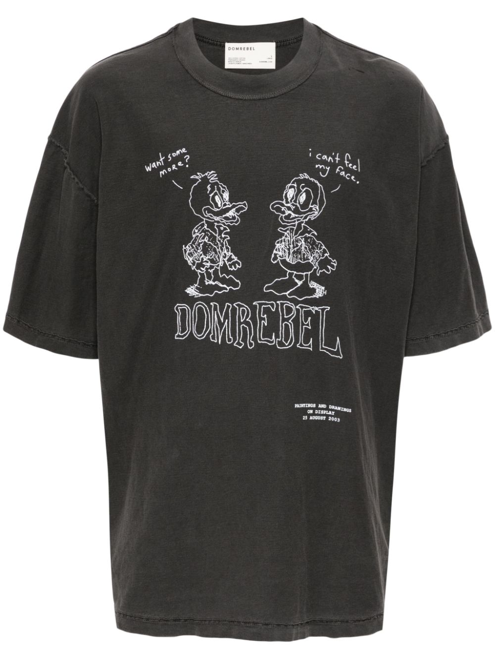 DOMREBEL Comic Pals graphic-print cotton T-shirt - Grey von DOMREBEL