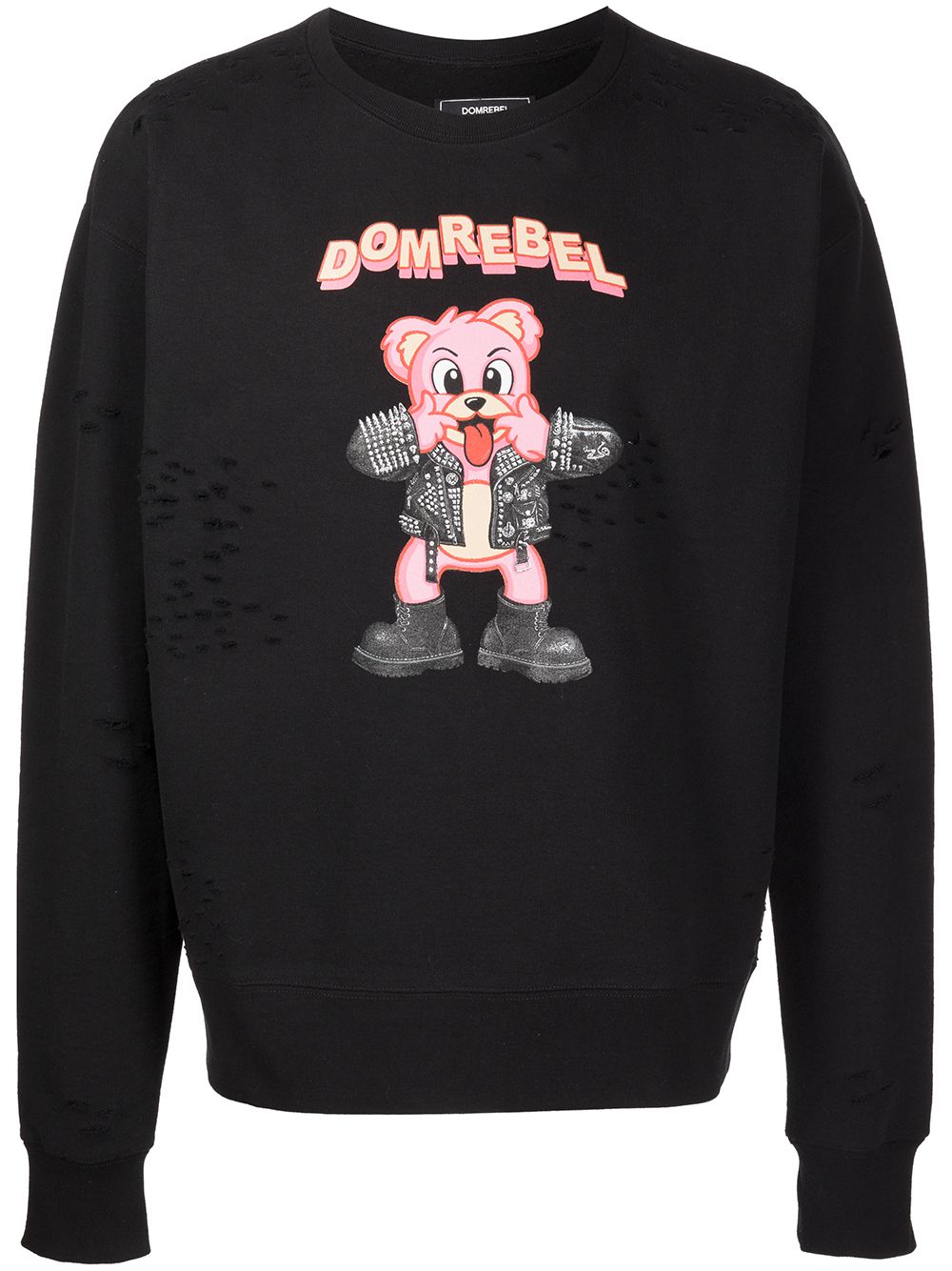 DOMREBEL Punk Bear crewneck sweatshirt - Black von DOMREBEL