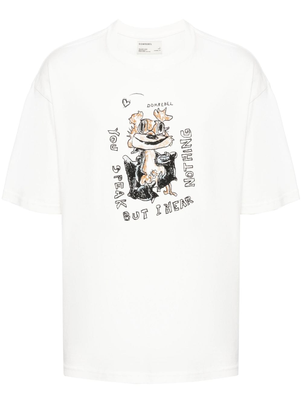 DOMREBEL Speak graphic-print cotton T-shirt - White von DOMREBEL