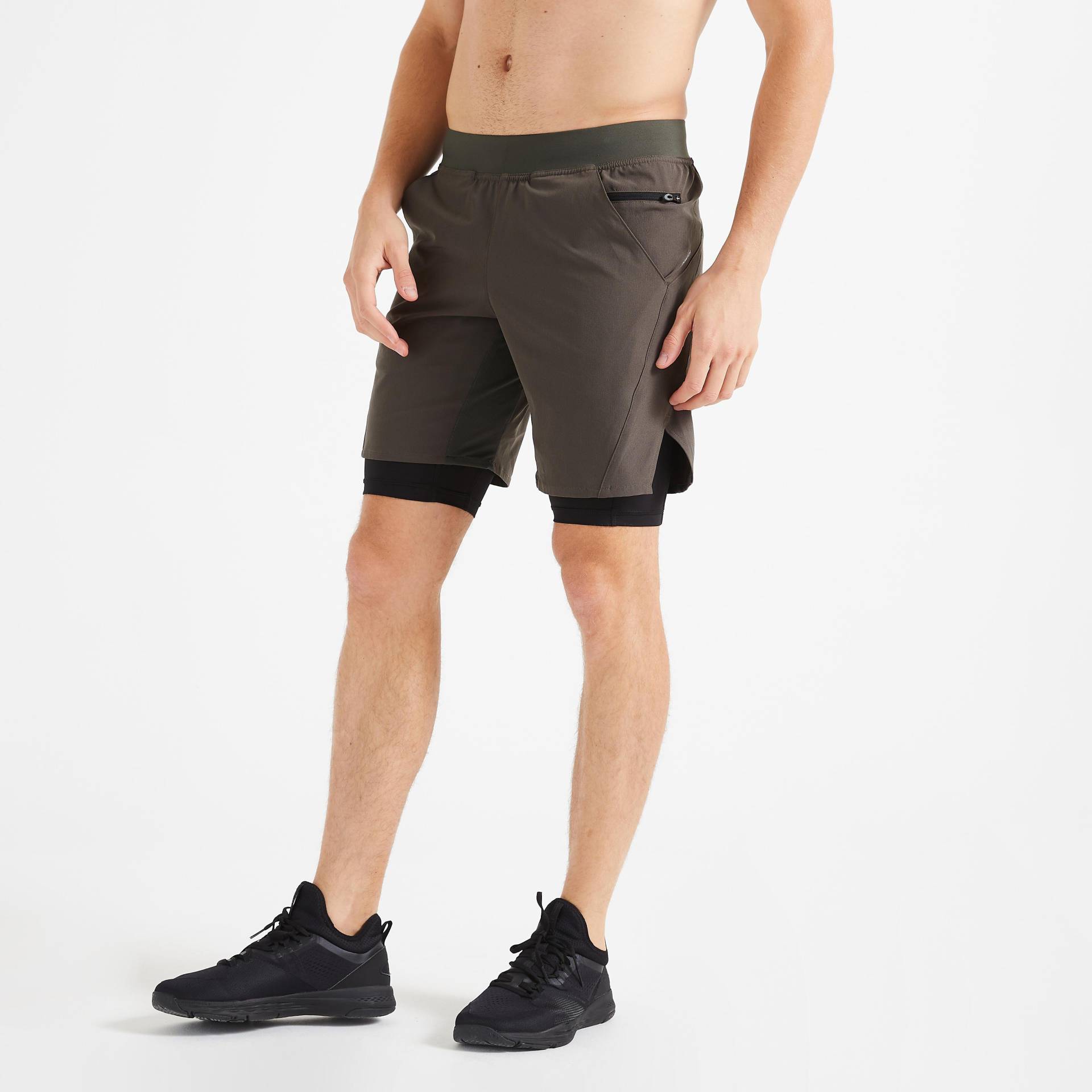 Shorts - 500 Herren Ocker XXL von DOMYOS