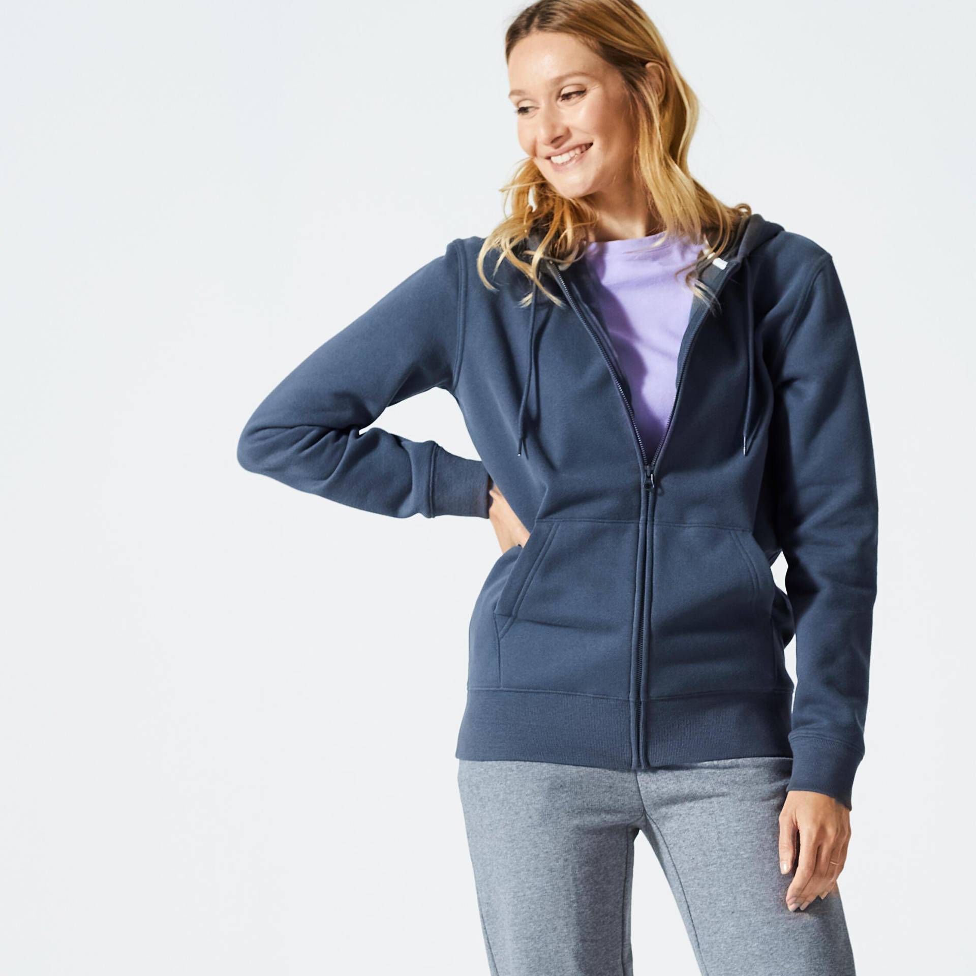 Jacke - Essentials 500 Damen Gewittergrau S von DOMYOS