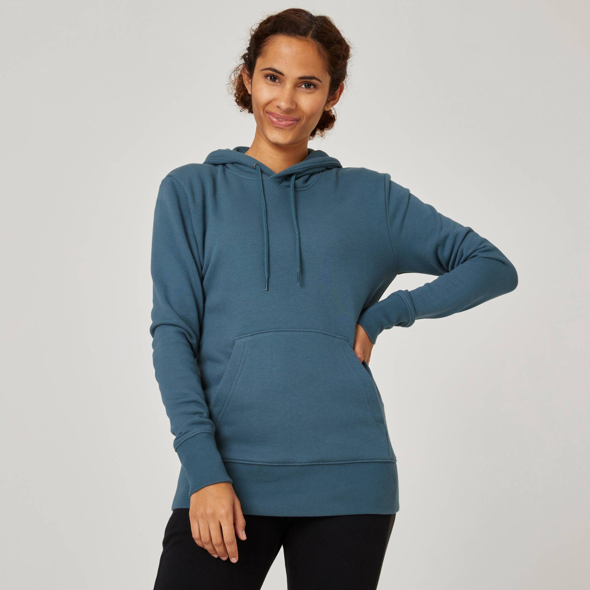 Sweatshirt - 500 Essential W Damen Blau Bedruckt XS von DOMYOS