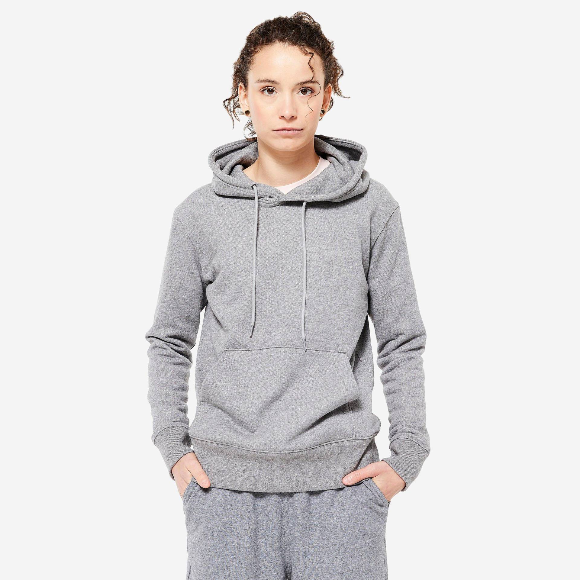 Sweatshirt - 500 Essential W Damen Gewittergrau M von DOMYOS