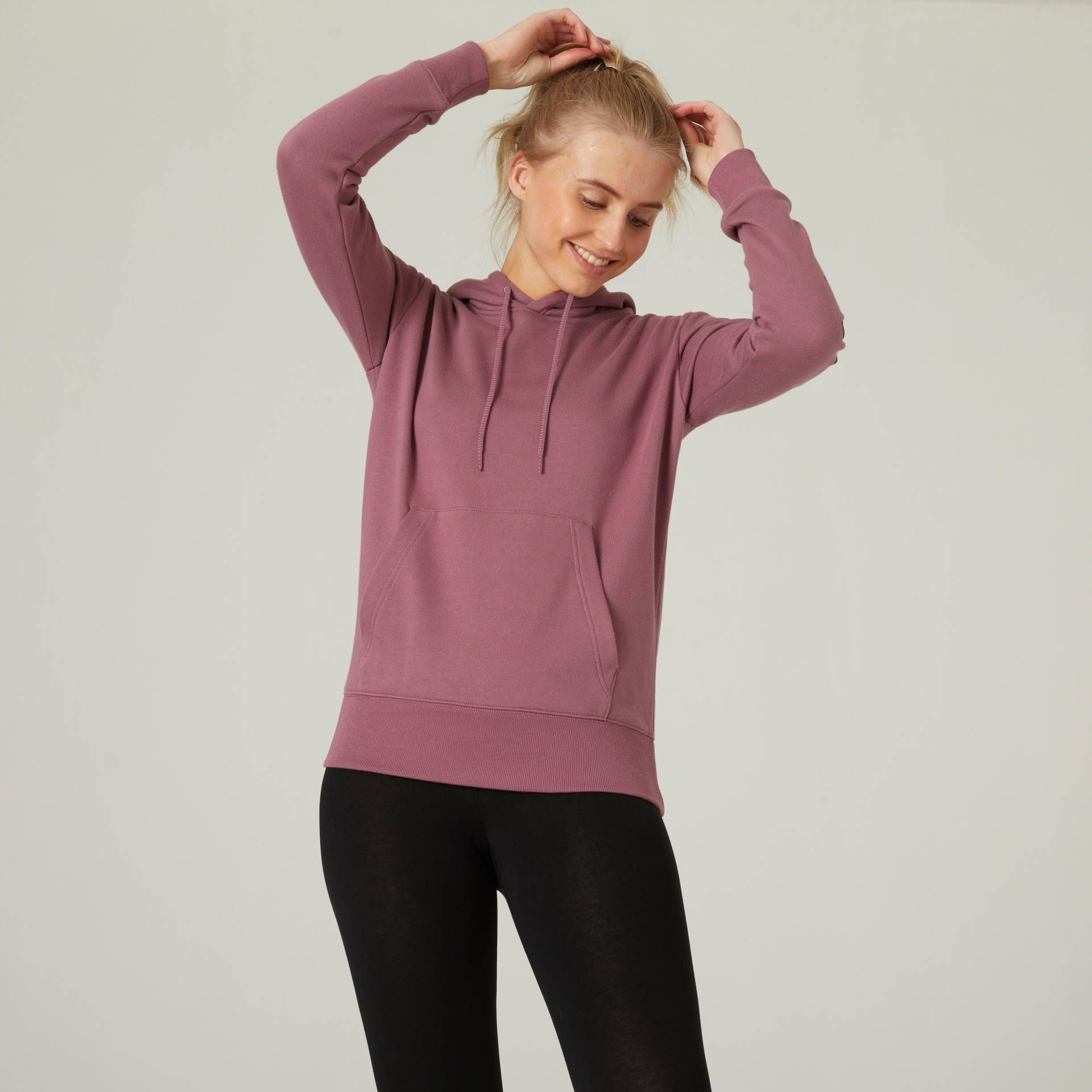 Sweatshirt - 500 Essential W Damen Violett Bedruckt 52/2XL von DOMYOS