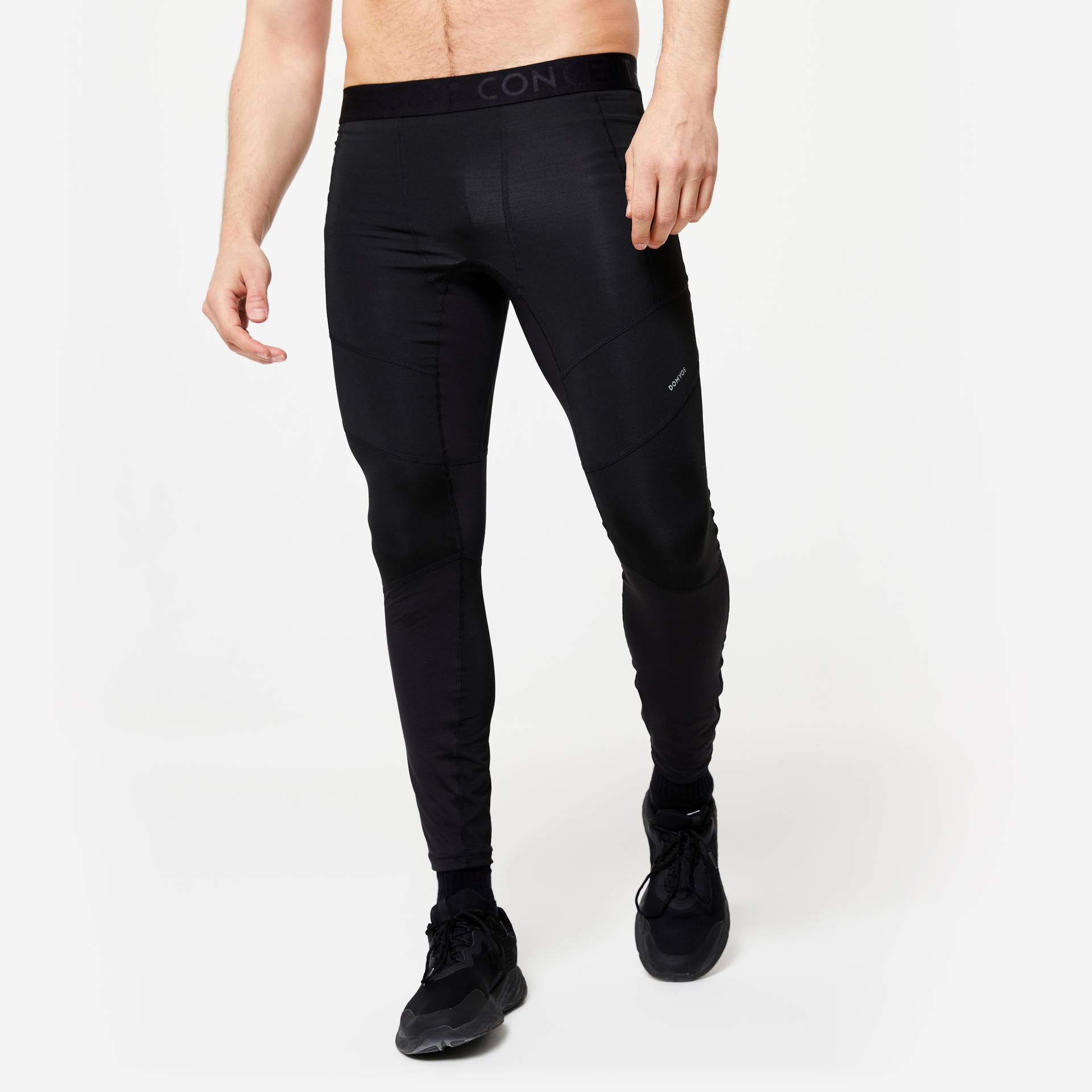 Leggings Fitness 500 Atmungsaktiv Herren Schwarz Herren Schwarz XL von DOMYOS