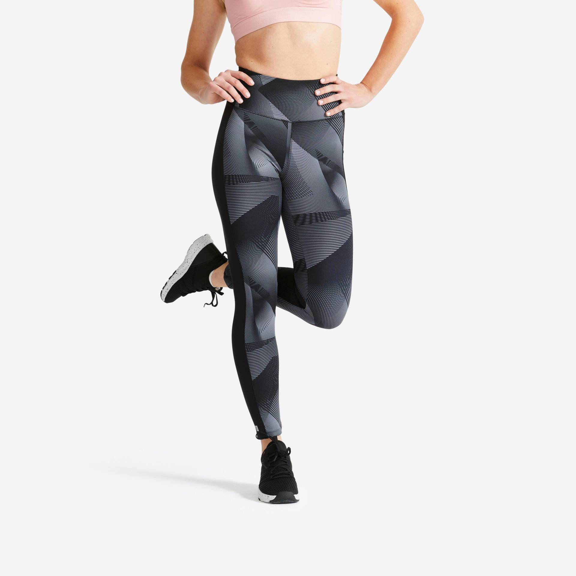 Leggings - Pocket Damen Schwarz Leicht XS von DOMYOS