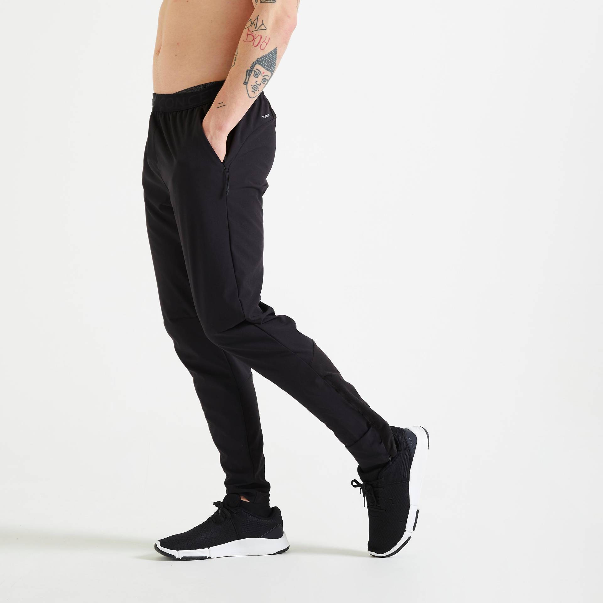 Sporthose - Fpa 900 Slim Herren Schwarz Leicht L von DOMYOS