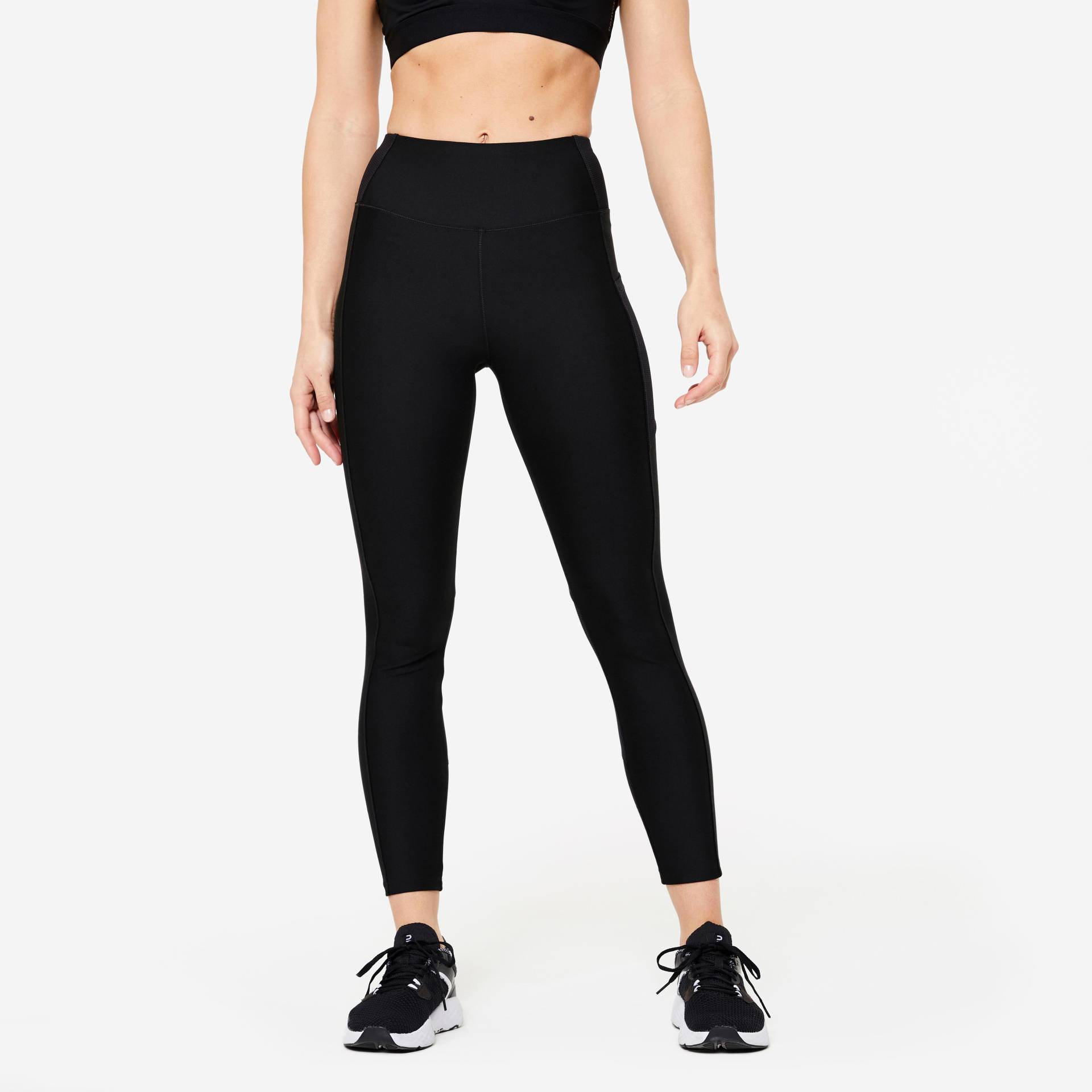 Leggings - Legg Fit Damen Schwarz Leicht M von DOMYOS