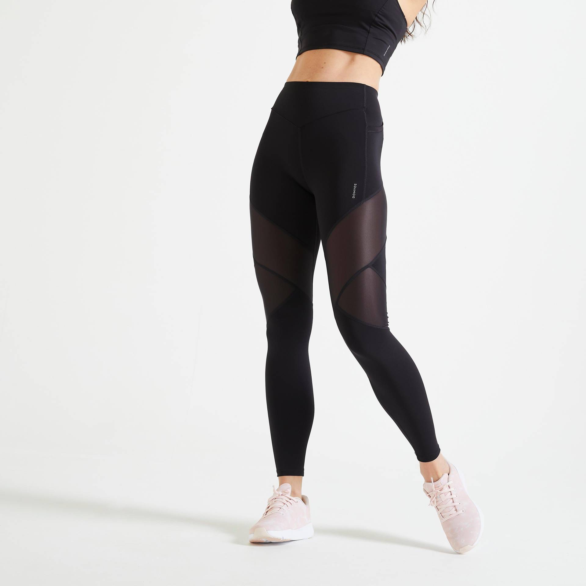 Leggings - Fti520 Damen Schwarz Leicht XS von DOMYOS