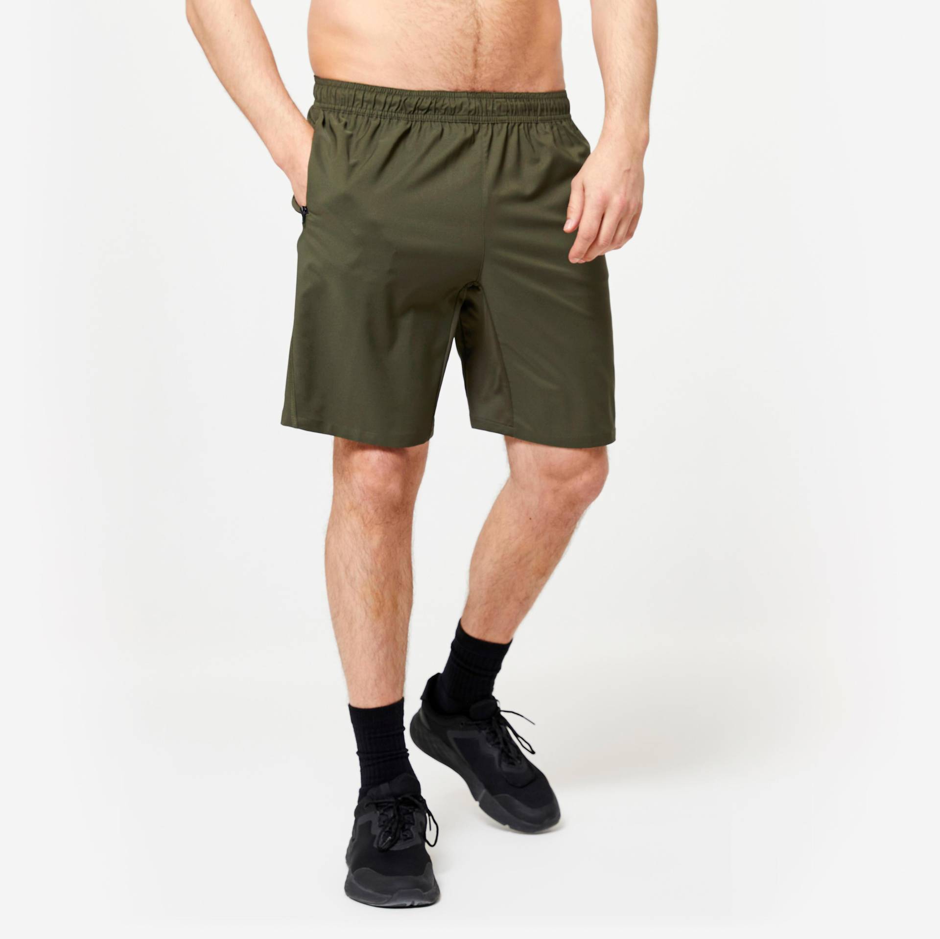 Shorts - Fst 120 Stretch Herren Khaki M von DOMYOS