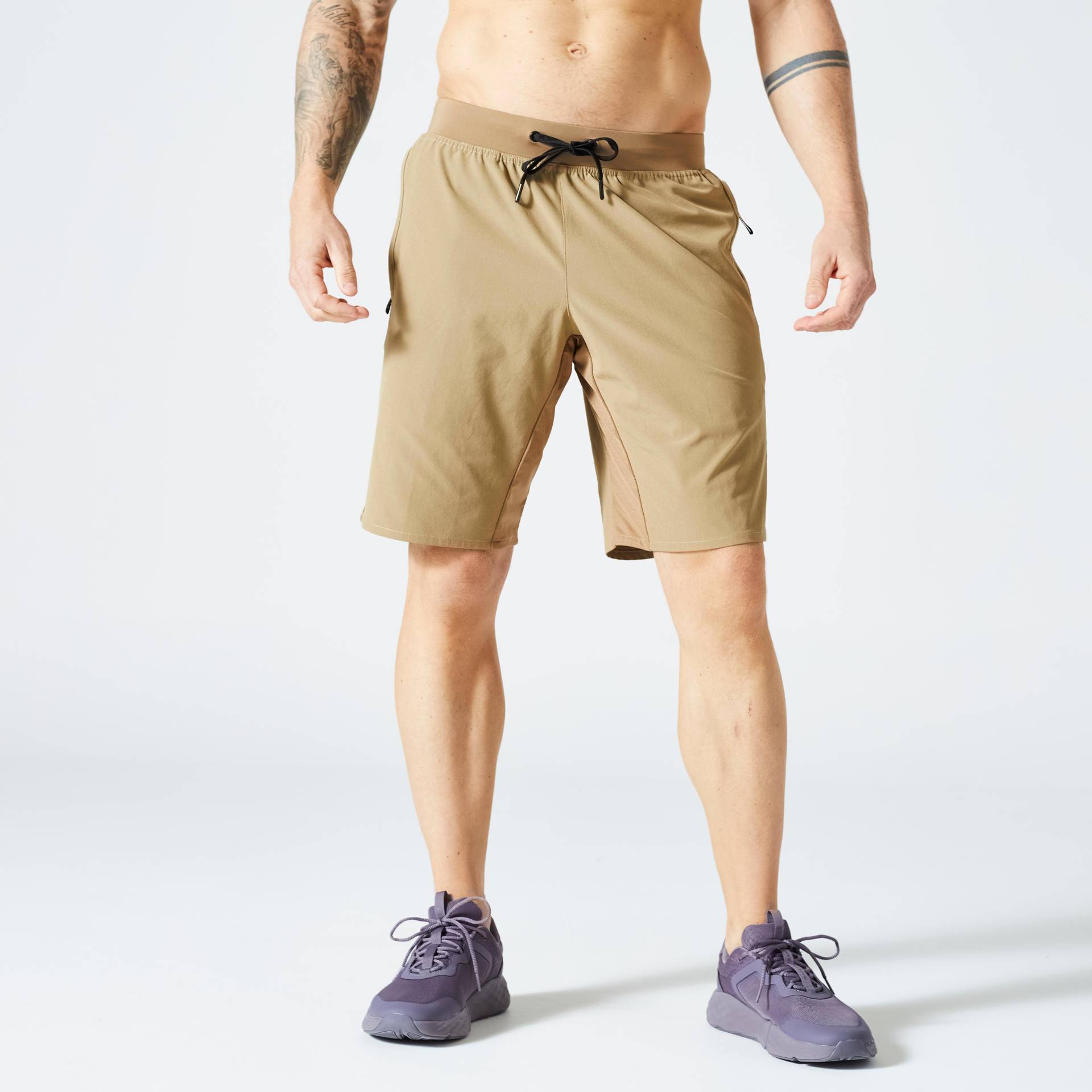 Shorts - 500 Herren Braun S von DOMYOS