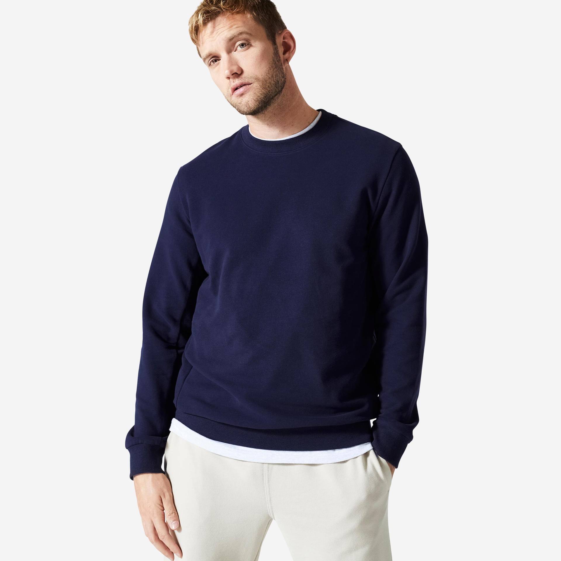 Sweatshirt - 100 Herren Blau Bedruckt XL von DOMYOS