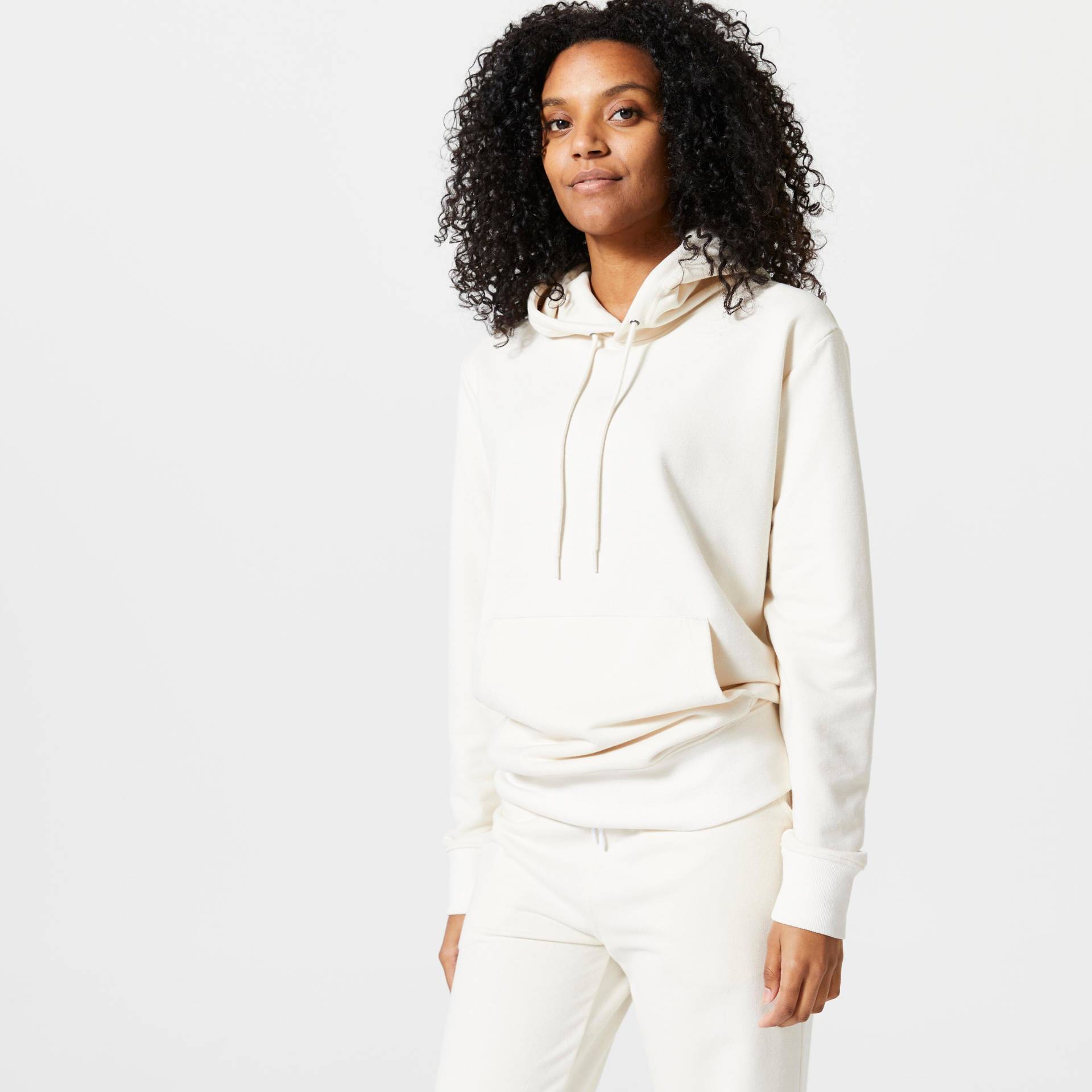 Sweatshirt - Essential No Dye Damen Beige Medium XL von DOMYOS
