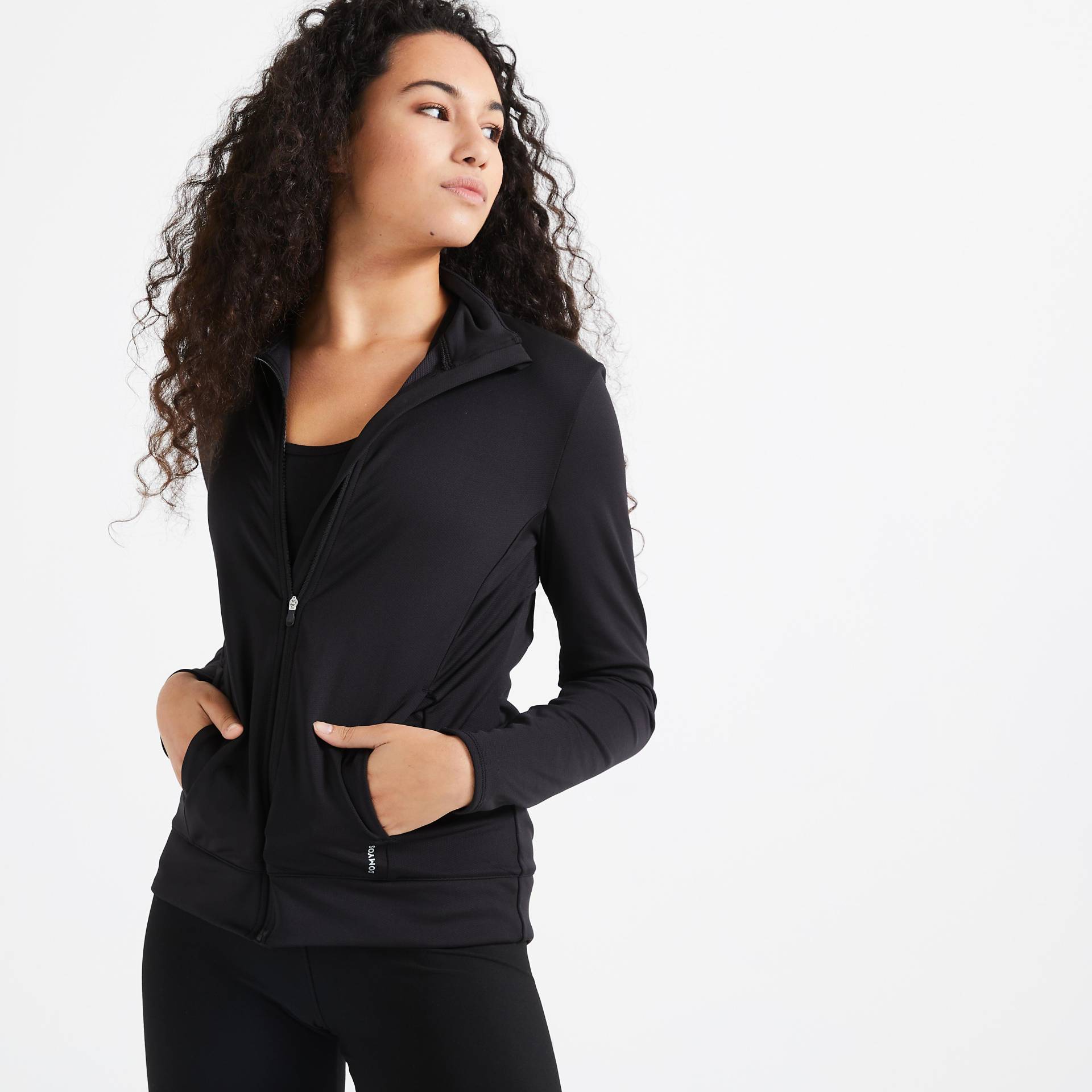 Jacke - Cardio Damen Schwarz Leicht 46 von DOMYOS