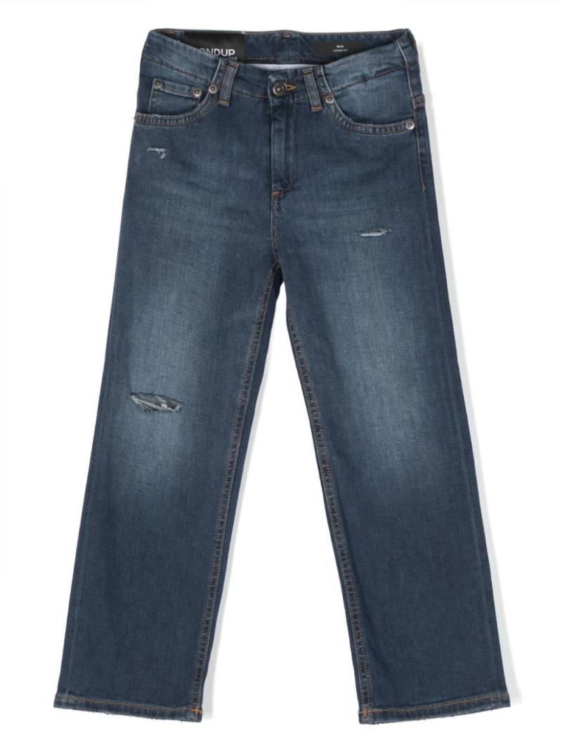 DONDUP KIDS ripped straight-leg jeans - Blue von DONDUP KIDS