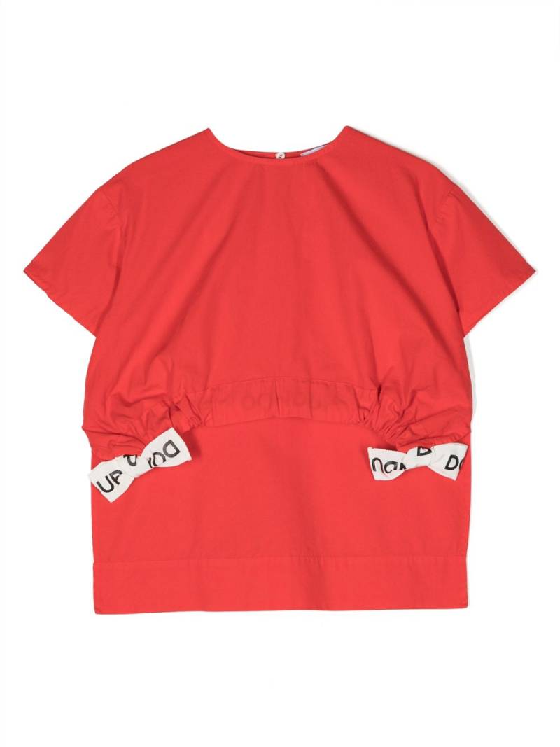 DONDUP KIDS bow-detail cotton T-shirt - Red von DONDUP KIDS