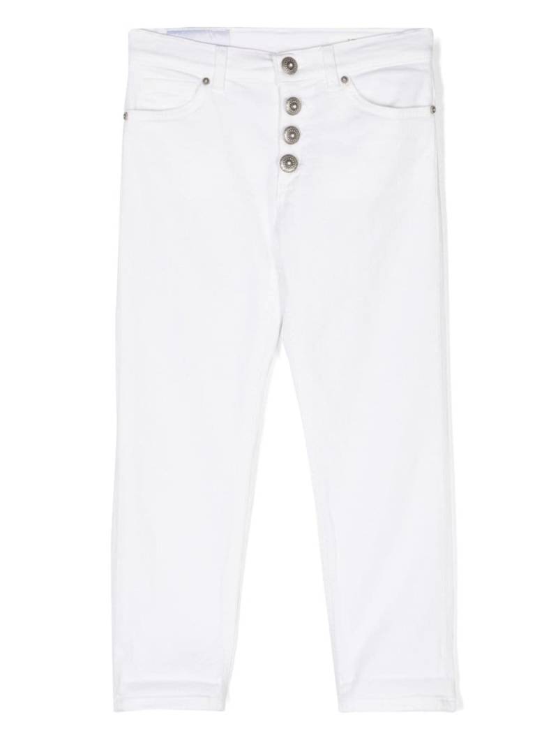 DONDUP KIDS button-fly straight jeans - White von DONDUP KIDS