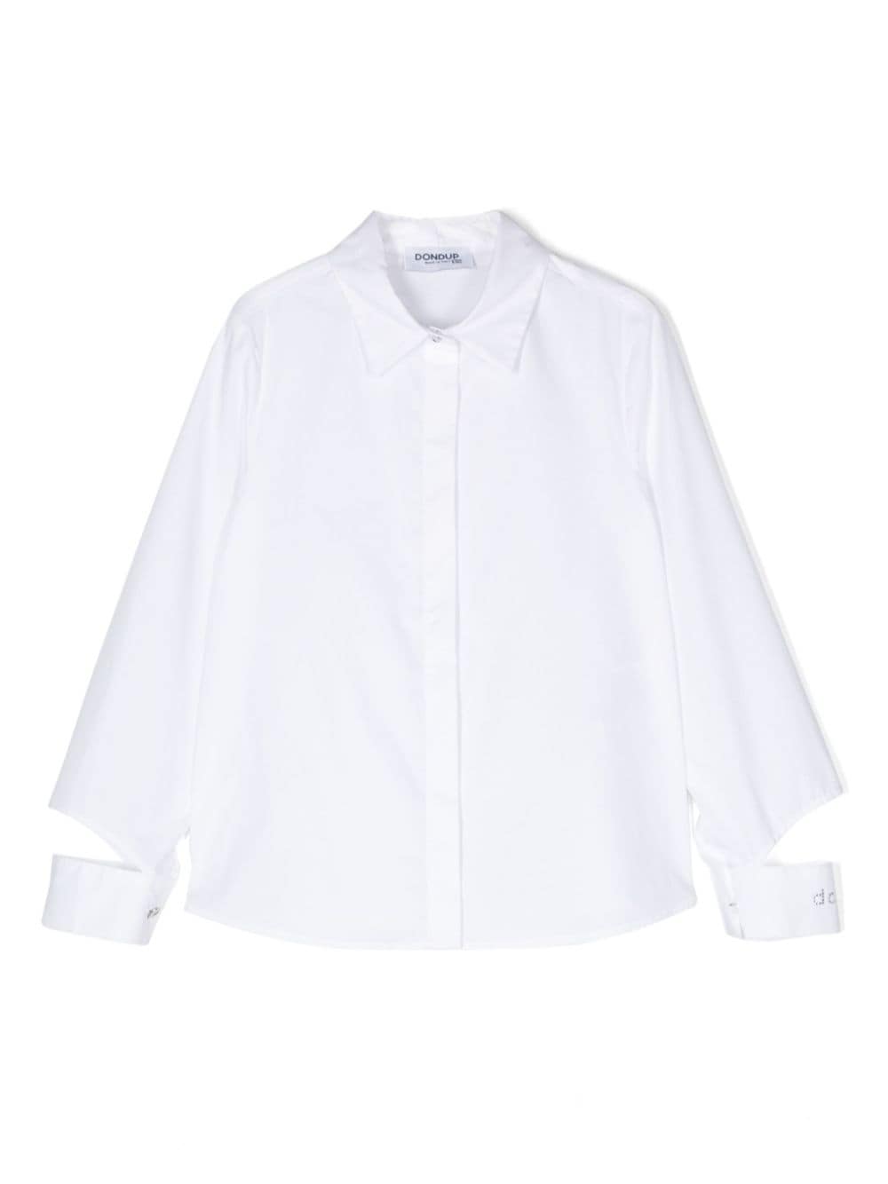 DONDUP KIDS cut-out detail cotton shirt - White von DONDUP KIDS