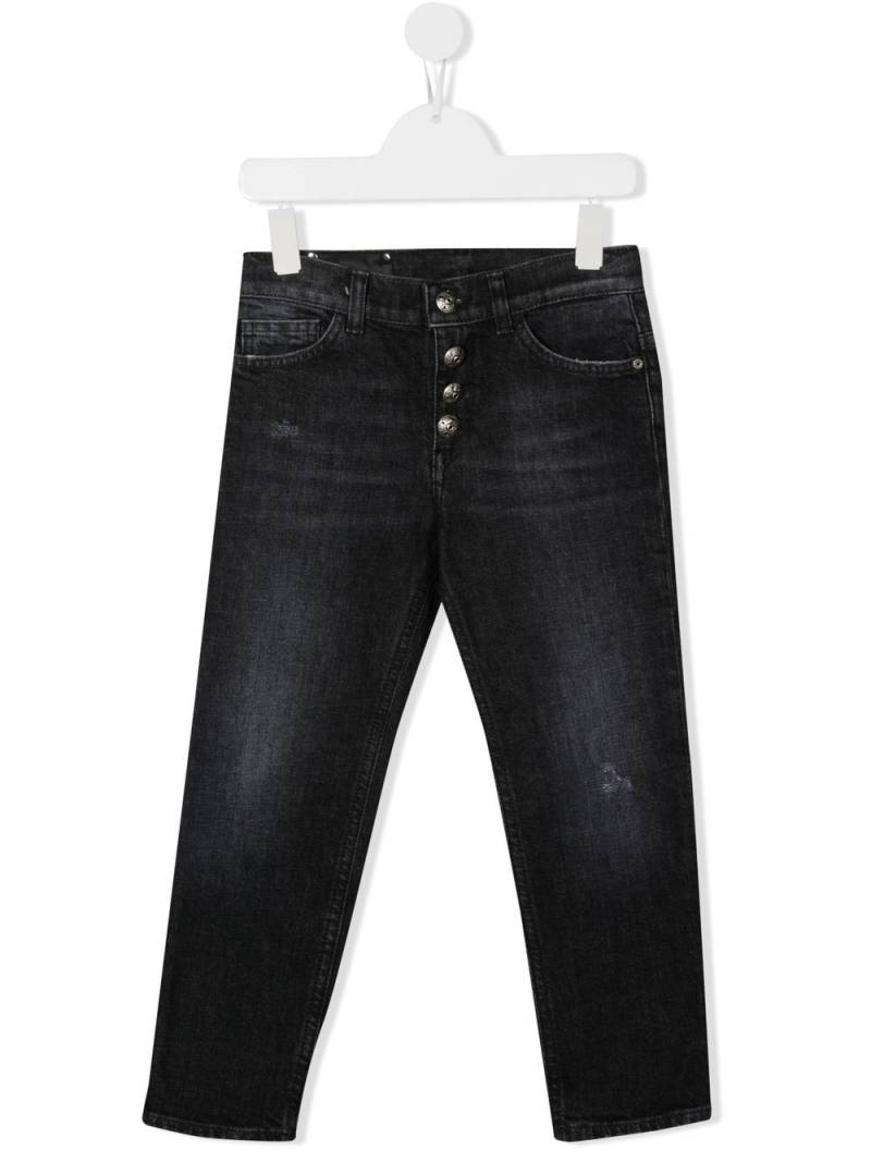 DONDUP KIDS dark-wash straight-leg jeans - Black von DONDUP KIDS