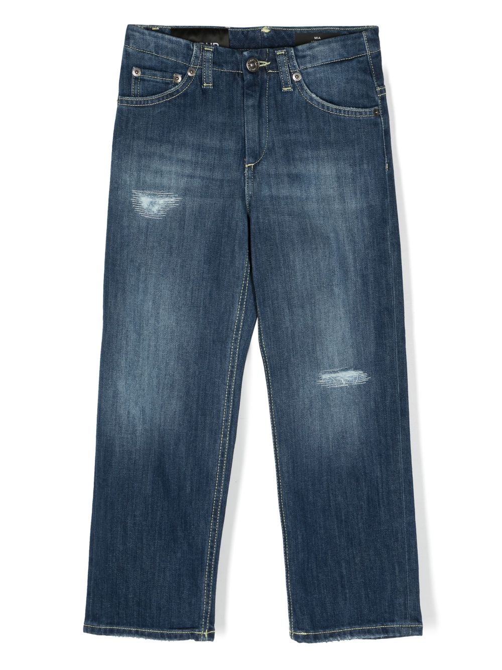 DONDUP KIDS distressed straight-leg jeans - Blue von DONDUP KIDS