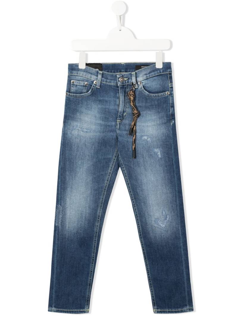 DONDUP KIDS distressed straight-leg jeans - Blue von DONDUP KIDS