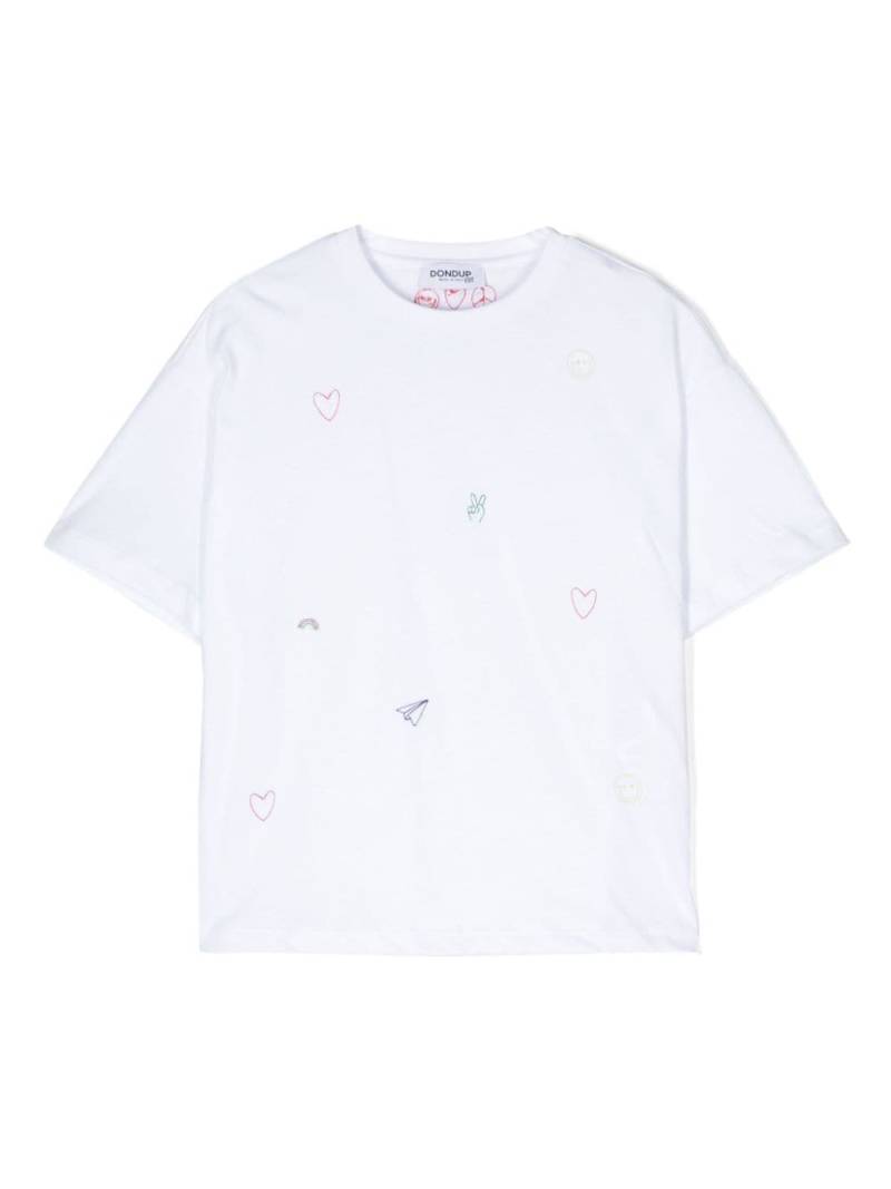 DONDUP KIDS embroidered-motif cotton T-shirt - White von DONDUP KIDS