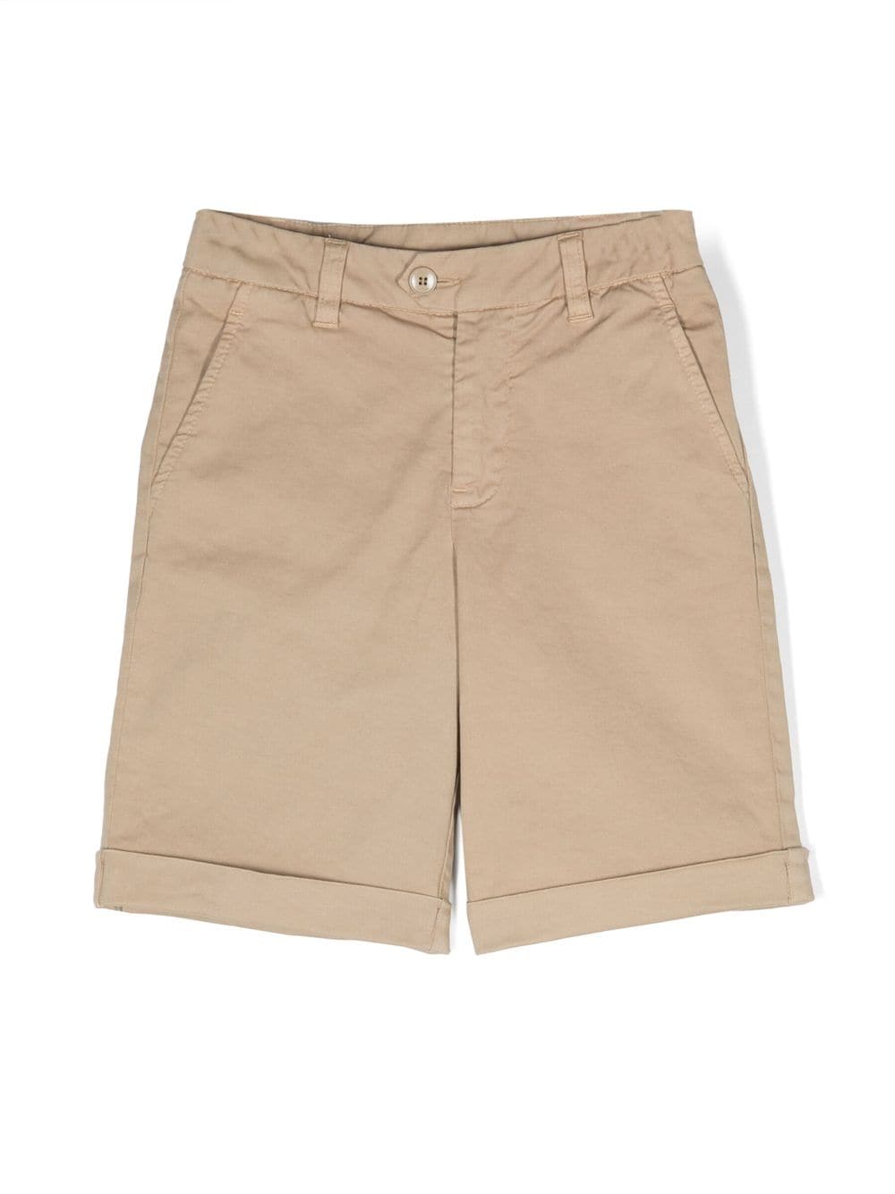 DONDUP KIDS logo-plaque plain shorts - Brown von DONDUP KIDS