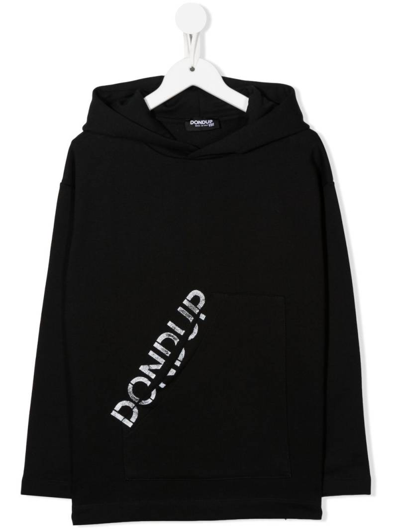 DONDUP KIDS logo-print pullover hoodie - Black von DONDUP KIDS