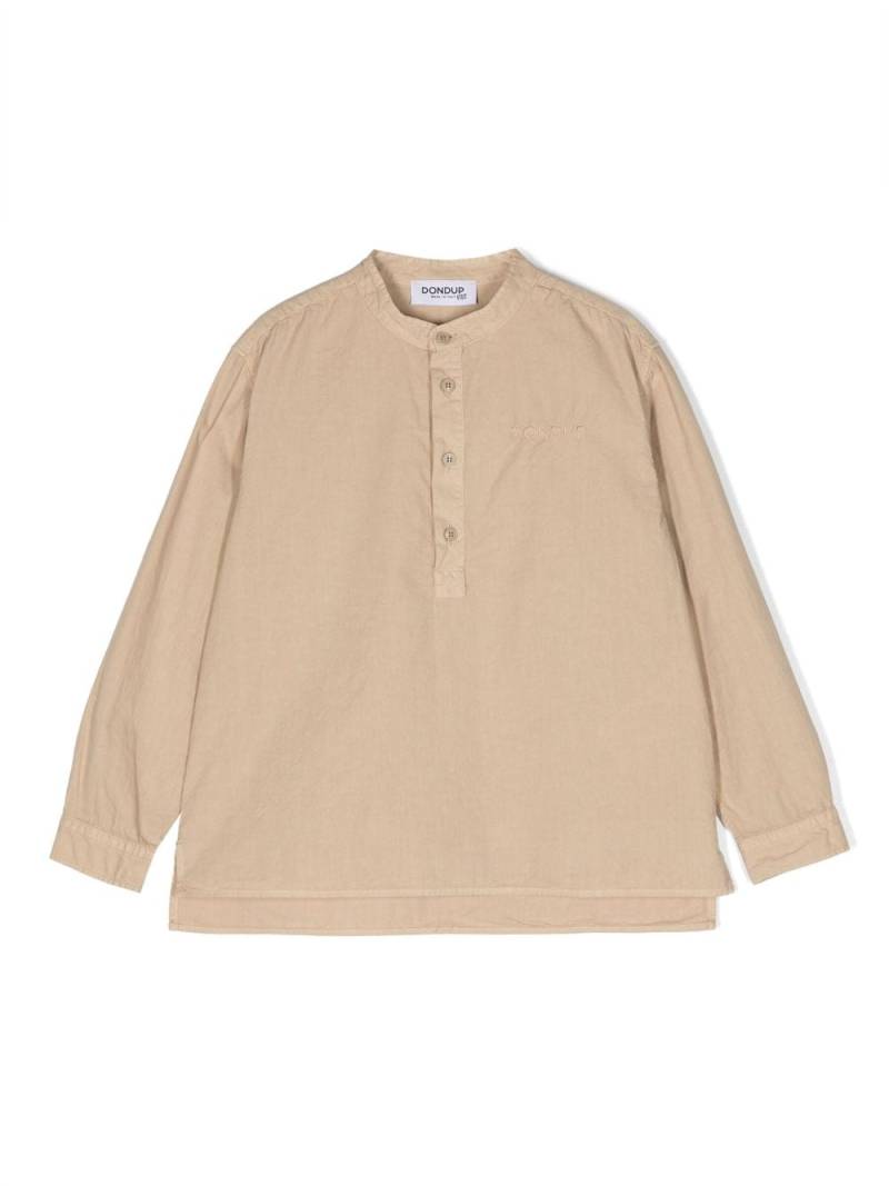 DONDUP KIDS long-sleeve cotton shirt - Neutrals von DONDUP KIDS