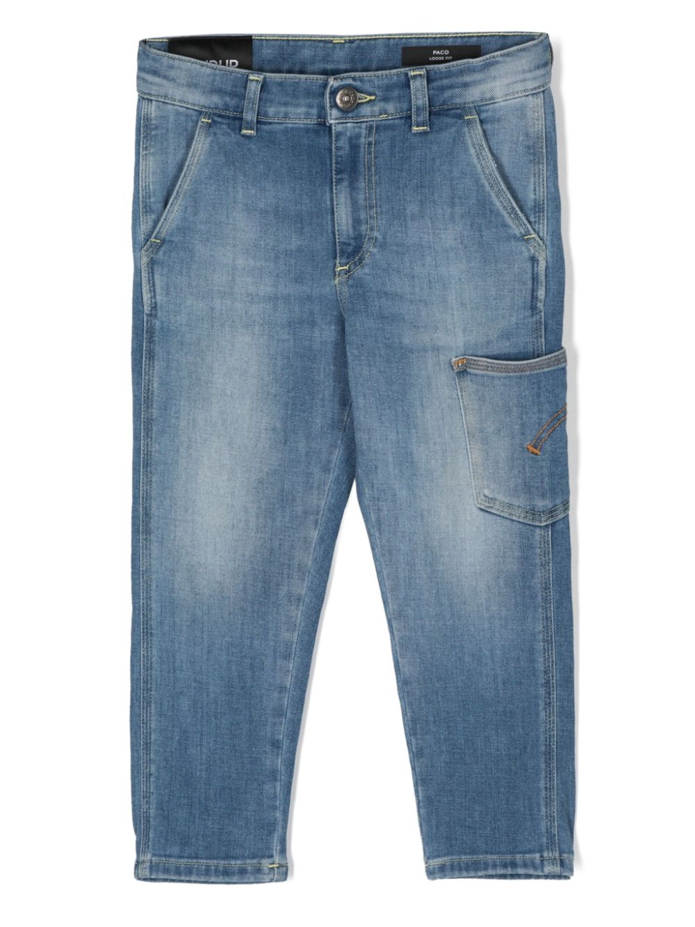 DONDUP KIDS mid-rise washed jeans - Blue